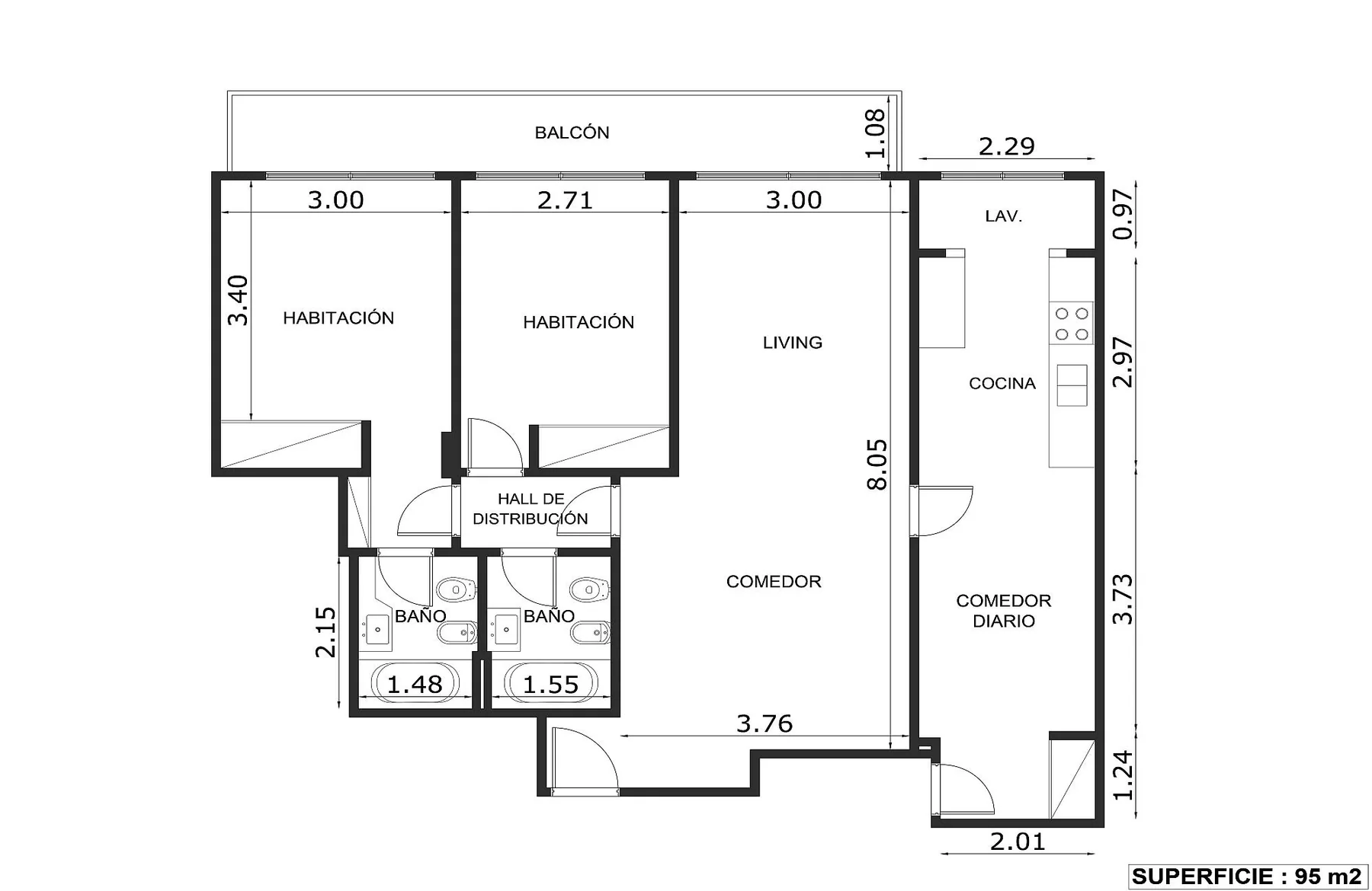 High-Floor Apartment for Sale in Recoleta — Juncal 2800 — authorized listing photo 4